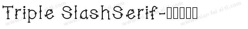 Triple SlashSerif字体转换